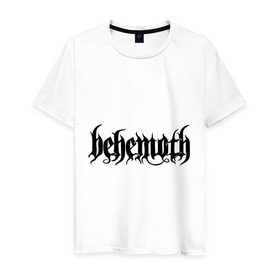 Мужская футболка хлопок с принтом Behemoth в Кировске, 100% хлопок | прямой крой, круглый вырез горловины, длина до линии бедер, слегка спущенное плечо. | behemoth | metal | группы | логотипы | метал | польша | рок
