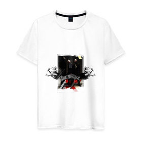 Мужская футболка хлопок с принтом The Prodigy в Кировске, 100% хлопок | прямой крой, круглый вырез горловины, длина до линии бедер, слегка спущенное плечо. | prodigy | группы | музыкальные группы | продиджи | электронная музыка