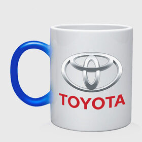 Кружка хамелеон с принтом Toyota в Кировске, керамика | меняет цвет при нагревании, емкость 330 мл | Тематика изображения на принте: toyota | авто | бренд | логотип | машина | тойота