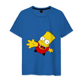 Мужская футболка хлопок с принтом Simpsons (8) в Кировске, 100% хлопок | прямой крой, круглый вырез горловины, длина до линии бедер, слегка спущенное плечо. | гомер