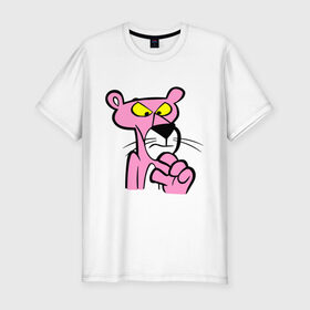 Мужская футболка премиум с принтом Розовая пантера (3) в Кировске, 92% хлопок, 8% лайкра | приталенный силуэт, круглый вырез ворота, длина до линии бедра, короткий рукав | pink panther | розовая пантера