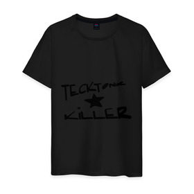 Мужская футболка хлопок с принтом Tecktonik killer 1 в Кировске, 100% хлопок | прямой крой, круглый вырез горловины, длина до линии бедер, слегка спущенное плечо. | club | killer | tecktonik | клуб | клубные | тектоник