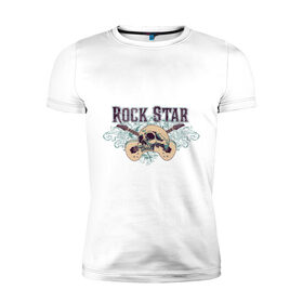 Мужская футболка премиум с принтом RockStar в Кировске, 92% хлопок, 8% лайкра | приталенный силуэт, круглый вырез ворота, длина до линии бедра, короткий рукав | 