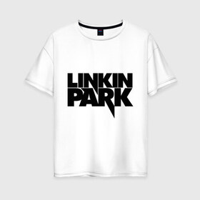 Женская футболка хлопок Oversize с принтом Linkin Park (3) в Кировске, 100% хлопок | свободный крой, круглый ворот, спущенный рукав, длина до линии бедер
 | heavy metal | linkin | metal | park | rock | trash metal | квартет | линкин парк | метал | рок | рок группа | рок группы | трэш метал | хеви метал