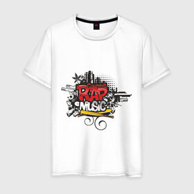 Мужская футболка хлопок с принтом gangsta rap music в Кировске, 100% хлопок | прямой крой, круглый вырез горловины, длина до линии бедер, слегка спущенное плечо. | gangsta | gansta | hip | hip hop | hop | music | rap | графити | граффити | рэп | рэпчина | хип | хип хоп | хипхоп | хоп