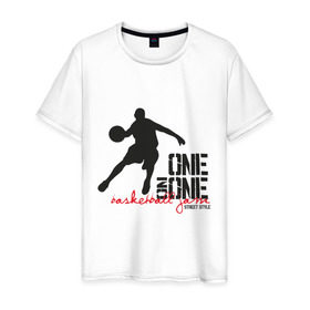 Мужская футболка хлопок с принтом basketball7 в Кировске, 100% хлопок | прямой крой, круглый вырез горловины, длина до линии бедер, слегка спущенное плечо. | баскетболист