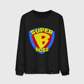Мужской свитшот хлопок с принтом Супер-босс в Кировске, 100% хлопок |  | super boss | босс | главный | начальник | руководитель | супер босс