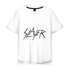 Мужская футболка хлопок Oversize с принтом Slayer (2) в Кировске, 100% хлопок | свободный крой, круглый ворот, “спинка” длиннее передней части | alternative rock | pank | punk | rock | альтернативный рок | метал | панк | рок | тяжелая музыка | хард рок | хеви метал