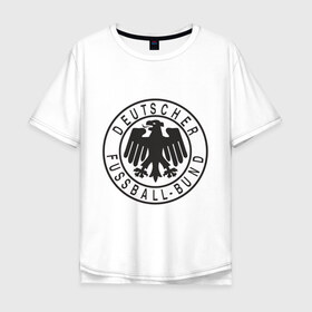 Мужская футболка хлопок Oversize с принтом Германия в Кировске, 100% хлопок | свободный крой, круглый ворот, “спинка” длиннее передней части | германский футбольный клуб | дойч футбол | фк