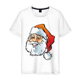 Мужская футболка хлопок с принтом Дед Мороз в Кировске, 100% хлопок | прямой крой, круглый вырез горловины, длина до линии бедер, слегка спущенное плечо. | дед | дед  отморозок | дед мороз | нг | новый год | отморозок