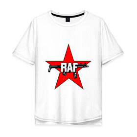 Мужская футболка хлопок Oversize с принтом Фракция Красной Армии в Кировске, 100% хлопок | свободный крой, круглый ворот, “спинка” длиннее передней части | raf | армии | армия | красная армия | красная звезда | красной | партизаны | террористы | фракция