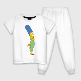 Детская пижама хлопок с принтом Marge Simpson в Кировске, 100% хлопок |  брюки и футболка прямого кроя, без карманов, на брюках мягкая резинка на поясе и по низу штанин
 | simpsons | симпсоны | симсоны