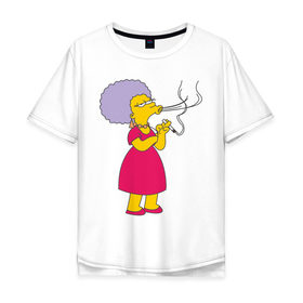 Мужская футболка хлопок Oversize с принтом Patty Bouvier в Кировске, 100% хлопок | свободный крой, круглый ворот, “спинка” длиннее передней части | simpsons | симпсоны | симсоны