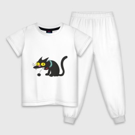 Детская пижама хлопок с принтом Snowball (2) в Кировске, 100% хлопок |  брюки и футболка прямого кроя, без карманов, на брюках мягкая резинка на поясе и по низу штанин
 | simpsons | симпсоны | симсоны