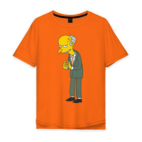 Мужская футболка хлопок Oversize с принтом Charles Montgomery Burns в Кировске, 100% хлопок | свободный крой, круглый ворот, “спинка” длиннее передней части | simpsons | симпсоны | симсоны