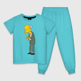 Детская пижама хлопок с принтом Charles Montgomery Burns в Кировске, 100% хлопок |  брюки и футболка прямого кроя, без карманов, на брюках мягкая резинка на поясе и по низу штанин
 | simpsons | симпсоны | симсоны