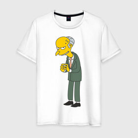 Мужская футболка хлопок с принтом Charles Montgomery Burns в Кировске, 100% хлопок | прямой крой, круглый вырез горловины, длина до линии бедер, слегка спущенное плечо. | simpsons | симпсоны | симсоны