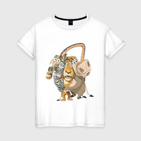 Женская футболка хлопок с принтом Мадагаскар (2) в Кировске, 100% хлопок | прямой крой, круглый вырез горловины, длина до линии бедер, слегка спущенное плечо | 