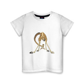 Детская футболка хлопок с принтом Мадагаскар (3) в Кировске, 100% хлопок | круглый вырез горловины, полуприлегающий силуэт, длина до линии бедер | Тематика изображения на принте: madagascar | жираф | мадагаскар