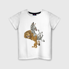 Детская футболка хлопок с принтом Мадагаскар (7) в Кировске, 100% хлопок | круглый вырез горловины, полуприлегающий силуэт, длина до линии бедер | Тематика изображения на принте: madagascar | мадагаскар