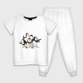 Детская пижама хлопок с принтом Мадагаскар (8) в Кировске, 100% хлопок |  брюки и футболка прямого кроя, без карманов, на брюках мягкая резинка на поясе и по низу штанин
 | madagascar | мадагаскар | пингвины