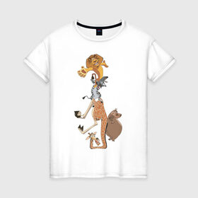 Женская футболка хлопок с принтом Мадагаскар (9) в Кировске, 100% хлопок | прямой крой, круглый вырез горловины, длина до линии бедер, слегка спущенное плечо | Тематика изображения на принте: madagascar | мадагаскар