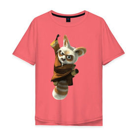 Мужская футболка хлопок Oversize с принтом Кунг фу Панда (11) в Кировске, 100% хлопок | свободный крой, круглый ворот, “спинка” длиннее передней части | kung fu panda | panda | кунг фу | кунг фу панда