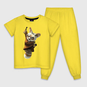 Детская пижама хлопок с принтом Кунг фу Панда (11) в Кировске, 100% хлопок |  брюки и футболка прямого кроя, без карманов, на брюках мягкая резинка на поясе и по низу штанин
 | kung fu panda | panda | кунг фу | кунг фу панда