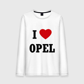 Мужской лонгслив хлопок с принтом I love Opel в Кировске, 100% хлопок |  | auto | i love opel | opel | авто | автомобильные | машины | опель | тачки