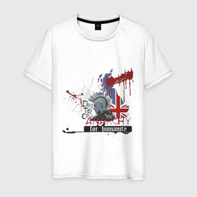 Мужская футболка хлопок с принтом Анархия(2) в Кировске, 100% хлопок | прямой крой, круглый вырез горловины, длина до линии бедер, слегка спущенное плечо. | анархия | политические