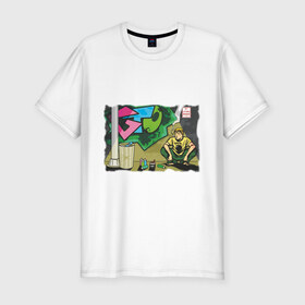 Мужская футболка премиум с принтом Great Teacher Onizuka в Кировске, 92% хлопок, 8% лайкра | приталенный силуэт, круглый вырез ворота, длина до линии бедра, короткий рукав | Тематика изображения на принте: anime | great teavher onizuka | аниме | анимэ | онизука