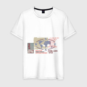 Мужская футболка хлопок с принтом Abstract в Кировске, 100% хлопок | прямой крой, круглый вырез горловины, длина до линии бедер, слегка спущенное плечо. | 