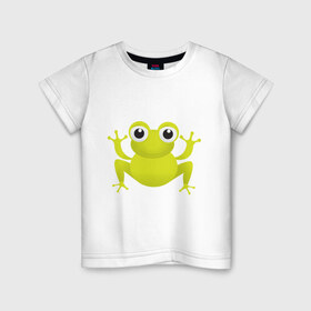 Детская футболка хлопок с принтом Little Frog (1) в Кировске, 100% хлопок | круглый вырез горловины, полуприлегающий силуэт, длина до линии бедер | frog | лягушка | лягушонок