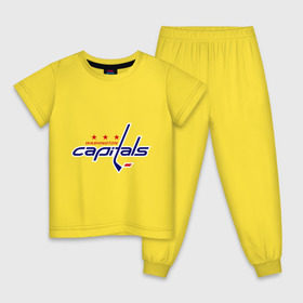 Детская пижама хлопок с принтом Washington Capitals в Кировске, 100% хлопок |  брюки и футболка прямого кроя, без карманов, на брюках мягкая резинка на поясе и по низу штанин
 | washington capitals | вашингтон капиталс | лига | нхл | хокей | хоккей