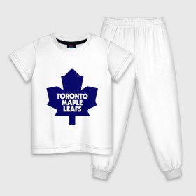 Детская пижама хлопок с принтом Toronto Maple Leafs в Кировске, 100% хлопок |  брюки и футболка прямого кроя, без карманов, на брюках мягкая резинка на поясе и по низу штанин
 | 