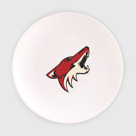 Тарелка 3D с принтом Phoenix Coyotes в Кировске, фарфор | диаметр - 210 мм
диаметр для нанесения принта - 120 мм | nhl | phoenix coyotes | нхл | хоккей | хоккейная лига