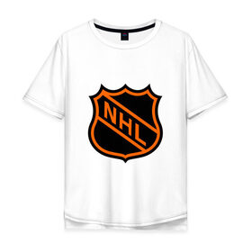 Мужская футболка хлопок Oversize с принтом NHL в Кировске, 100% хлопок | свободный крой, круглый ворот, “спинка” длиннее передней части | национальная хоккейная лига | нхл
