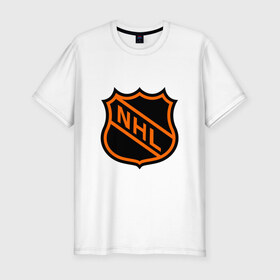 Мужская футболка премиум с принтом NHL в Кировске, 92% хлопок, 8% лайкра | приталенный силуэт, круглый вырез ворота, длина до линии бедра, короткий рукав | национальная хоккейная лига | нхл