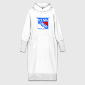 Платье удлиненное хлопок с принтом New York Rangers в Кировске,  |  | new york rangers | nhl | национальная хоккейная лига | нью йорк рейнджерс | хоккей | хоккейная лига