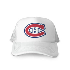Кепка тракер с сеткой с принтом Montreal Canadiens в Кировске, трикотажное полотно; задняя часть — сетка | длинный козырек, универсальный размер, пластиковая застежка | Тематика изображения на принте: montreal canadiens | канадская хоккейная лига | монтреал | нхл | хокей | хоккей