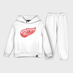 Детский костюм хлопок Oversize с принтом Detroit Red Wings в Кировске,  |  | hockey | nhl | лига | нхл | хокей | хоккей | хоккейная лига