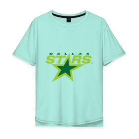 Мужская футболка хлопок Oversize с принтом Dallas Stars в Кировске, 100% хлопок | свободный крой, круглый ворот, “спинка” длиннее передней части | dallas stars | nhl | даллас старс | нхл | хоккей | хоккейная лига
