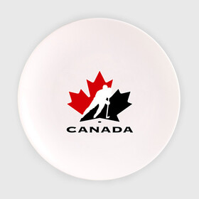 Тарелка 3D с принтом Canada в Кировске, фарфор | диаметр - 210 мм
диаметр для нанесения принта - 120 мм | canada | hockey | nhl | канада | лига | нхл | хокей | хокейнаялига | хоккей | хоккейная лига