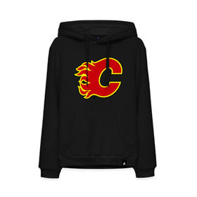 Мужская толстовка хлопок с принтом Calgary Flames в Кировске, френч-терри, мягкий теплый начес внутри (100% хлопок) | карман-кенгуру, эластичные манжеты и нижняя кромка, капюшон с подкладом и шнурком | calgary flames | nhl | гелери флеймс | нхл | хоккей | хоккейная лига