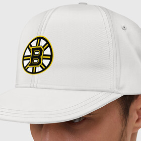 Кепка снепбек с прямым козырьком с принтом Boston Bruins в Кировске, хлопок 100% |  | Тематика изображения на принте: нхл | хоккейная лига