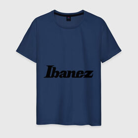 Мужская футболка хлопок с принтом Ibanez в Кировске, 100% хлопок | прямой крой, круглый вырез горловины, длина до линии бедер, слегка спущенное плечо. | гитара