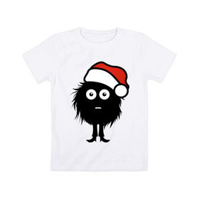Детская футболка хлопок с принтом Рождественнский лохмач в Кировске, 100% хлопок | круглый вырез горловины, полуприлегающий силуэт, длина до линии бедер | 2012 | new year | нг | новый 2012 | новый год | рождественский | рождество