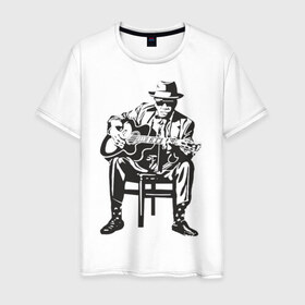 Мужская футболка хлопок с принтом Бард(2) в Кировске, 100% хлопок | прямой крой, круглый вырез горловины, длина до линии бедер, слегка спущенное плечо. | 