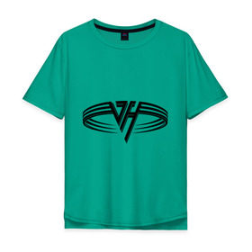 Мужская футболка хлопок Oversize с принтом Van Halen в Кировске, 100% хлопок | свободный крой, круглый ворот, “спинка” длиннее передней части | Тематика изображения на принте: halen | rock | van | ван хален