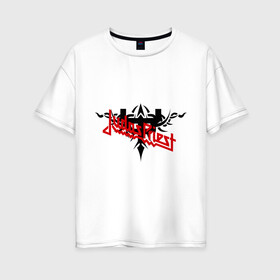 Женская футболка хлопок Oversize с принтом Judas Priest в Кировске, 100% хлопок | свободный крой, круглый ворот, спущенный рукав, длина до линии бедер
 | heavy metal | metal | rock | trash metal | метал | панки | рок | трэш метал | хеви метал